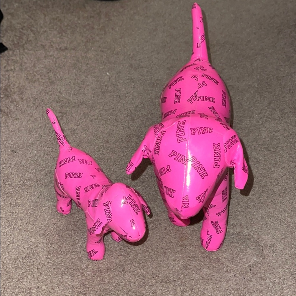 Pink VS plush dogs